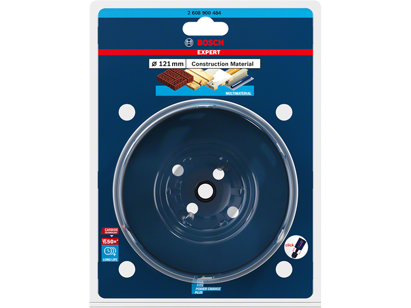 Žaga za izrezovanje lukenj Bosch EXPERT Construction Material, 121x60mm, 2608900484